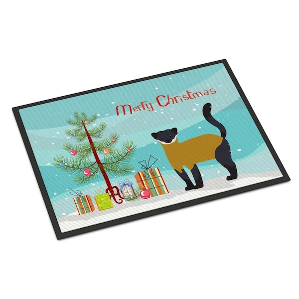 Carolines Treasures Yellow-Throated Marten Christmas Indoor or Outdoor Mat - 18 x 27 in. BB9241MAT - main